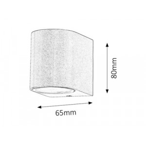 Aplica exterior Chile 1xGU10 metal/sticla aluminiu Rabalux