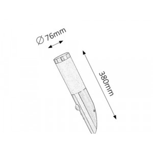 Aplica exterior Inox torch 1xE27 metal/acril nichel/alb Rabalux