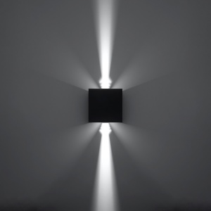 Aplica exterior Luca LED 3000K metal negru patrat - Img 4