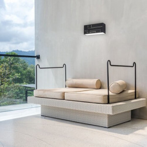 Aplica exterior Maribor LED 12W metal/acril negru/alb Rabalux