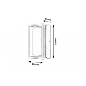 Aplica exterior Mendoza LED 6.5W metal/acril antracit/alb Rabalux