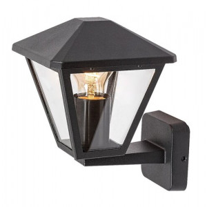 Aplica exterior Paravento 1xE27 metal/sticla negru Rabalux