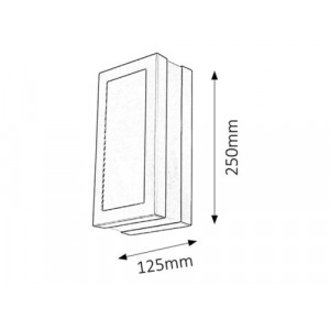 Aplica exterior Stuttgart 1xE27 metal/acril antracit/alb Rabalux