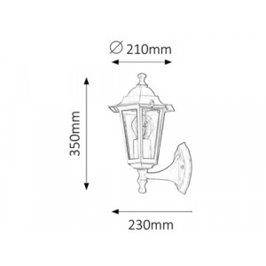 Aplica exterior Velence 1xE27 metal/sticla alb Rabalux