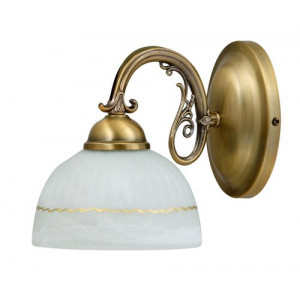 Aplica Flossi 1xE27 metal/sticla bronz/alb Rabalux