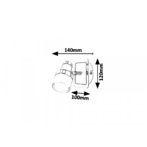 Aplica Harold LED 5W metal/acril negru/alb Rabalux