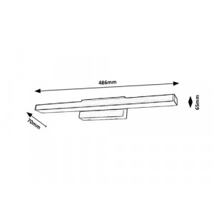 Aplica John LED 12W metal/acril negru/alb Rabalux