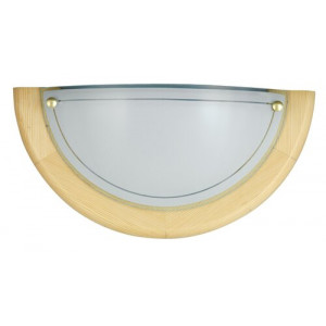 Aplica Ufo 1xE27 metal/lemn/sticla natur/alb Rabalux RBL5401
