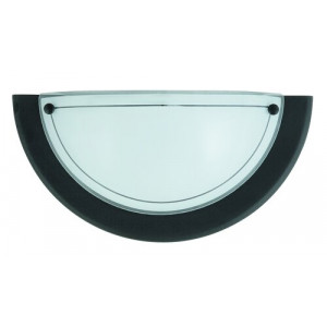 Aplica Ufo 1xE27 metal/sticla negru/alb Rabalux