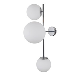 Aplica Vailante 1+2xE27+E14 metal/sticla crom Italux