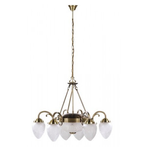 Candelabru Annabella 2+6xE27+E14 metal/sticla bronz/alb Rabalux RBL8636