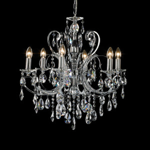 Candelabru Barocco Chrome 6xE14 metal/sticla crom Italux