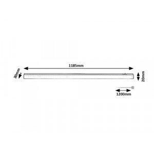 Lampa de dulap/cabinet Greg LED 18W acril negru/alb Rabalux