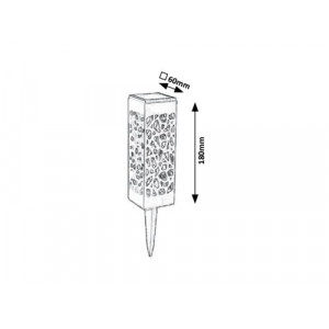 Lampa solara Mora LED 0.16W acril negru Rabalux