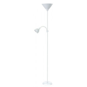 Lampadar Action 1+1xE27+E14 metal/acril alb Rabalux