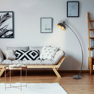 Lampadar Otto 1xE27 metal negru/auriu Rabalux