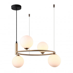 Lustra Amily 4xG9 metal/sticla auriu Italux