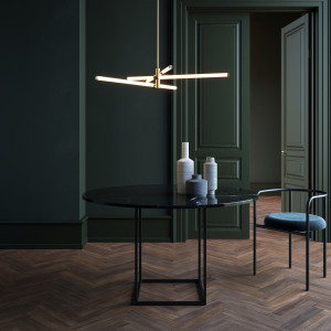 Lustra Axis LED metal/acril auriu Maytoni