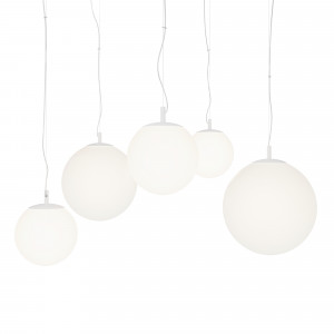 Lustra Basic form 5xE27 metal/sticla alb Maytoni
