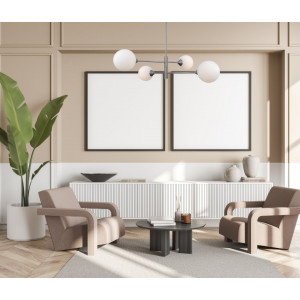 Lustra Evora 4xG9 metal/sticla nichel satinat Italux