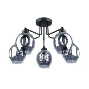 Lustra Fillan 5xE27 metal negru oval