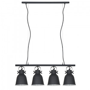 Lustra Lavare 4xE27 metal alb/negru Italux