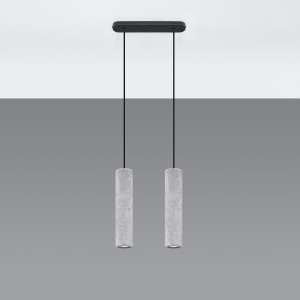 Lustra Luvo 2xGU10 ciment gri tubular - Img 2