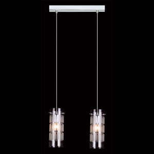 Lustra Max 2xE27 metal/sticla crom Italux