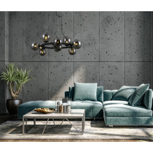Lustra Montora 11xG9 metal/sticla negru Italux