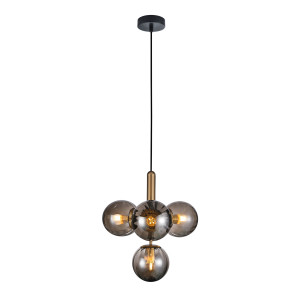 Lustra Ravena 4xE27 metal/sticla alama Italux