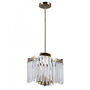 Lustra Sabriga 3xE14 metal/cristal bronz antichizat Italux