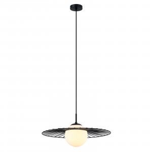 Lustra Sally 1xE27 metal/sticla negru Italux
