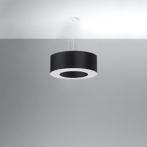 Lustra Saturno 50 5xE27 textil/acril/metal negru rotund - Img 2