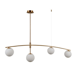 Lustra Senai 4xG9 metal/sticla auriu Italux
