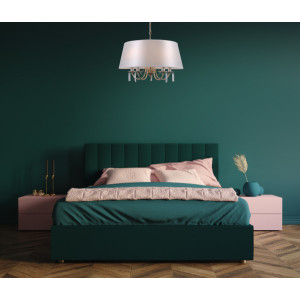 Lustra Solana 5xE14 metal/cristal/textil bronz antichizat Italux