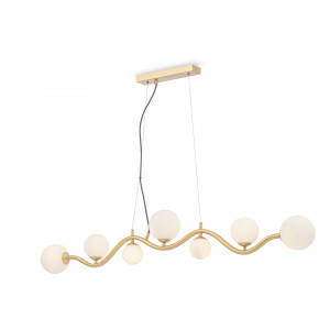 Lustra Uva 7xG9 metal/sticla auriu/alb Maytoni