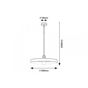 Pendul Alatar 1xE27 metal negru Rabalux