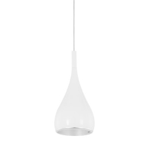 Pendul Anon White 1xE27 metal crom/alb Italux