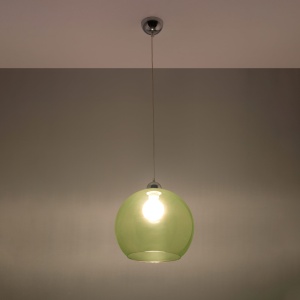 Pendul Ball 1xE27 metal/sticla verde rotund - Img 3