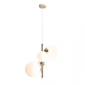 Pendul Bloom 4 metal sticla gold Aldex