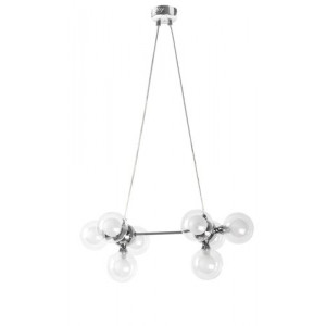 Pendul Briella 8xG9 metal/sticla crom/alb Rabalux
