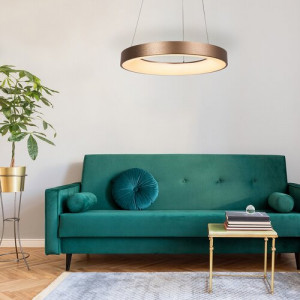 Pendul Carmella LED 80W metal/acril auriu/alb Rabalux