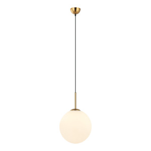 Pendul Deore L 1xE27 metal/sticla bronz antichizat/alb Italux