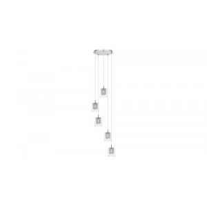Pendul Duchess 5xG9 metal/sticla crom Rabalux