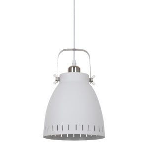 Pendul Franklin 1xE27 metal alb sablat/nichel satinat Italux