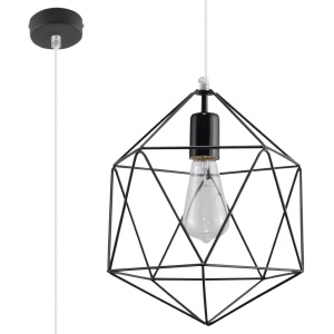 Pendul Gaspare 1xE27 metal negru