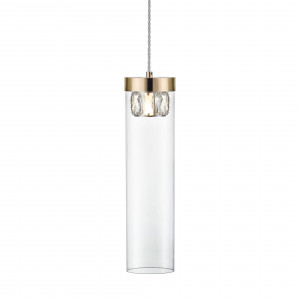 Pendul Gem 1xG9 metal/cristal auriu/transparent Zuma Line