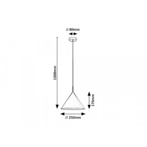 Pendul Jarod 1xE27 metal negru Rabalux