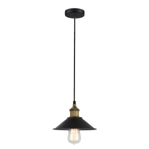 Pendul Kermio 1xE27 metal negru Italux