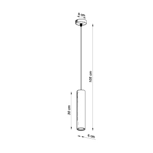 Pendul Lino 1xGU10 lemn natural wood tubular - Img 4